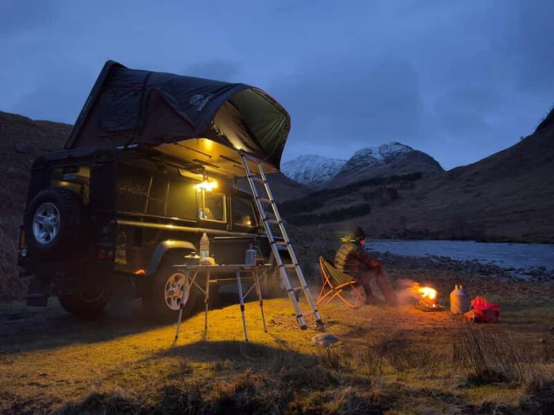 From Edinburgh: Highlands Land Rover Camping Adventure - Authenticity and Support
