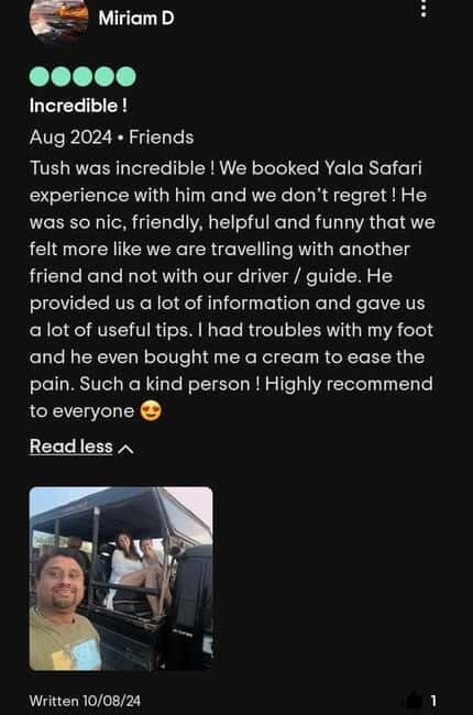 From Ella: Yala safari & Drop Tangalle / Mirissa / Galle - The Full Scoop: What to Expect on Your Safari Day