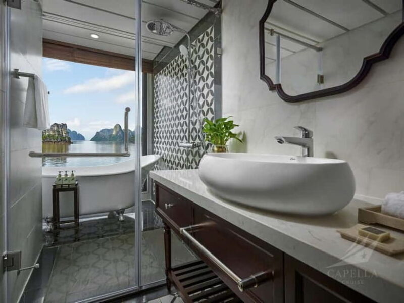 From Hanoi: 2-Days Halong Bay Luxury Cruise Private Balcony - Day 1: Scenic cruising and fun activities