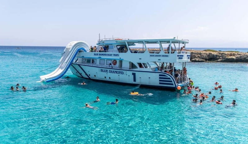 FROM LATCHI: Blue Lagoon Akamas Cruise - large water slide - What’s Included and What’s Not