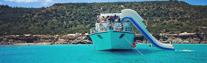 FROM LATCHI: Blue Lagoon Akamas Cruise - large water slide - What Travelers Say