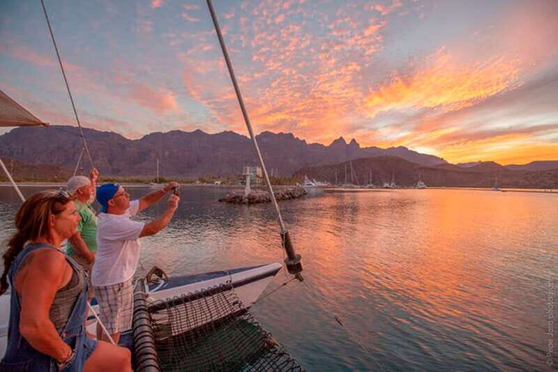 From Loreto: Sunset Appetizers & Open Bar Catamaran Cruise - Key Points