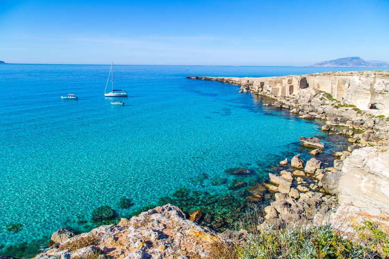From Palermo center: Favignana and Levanzo Boat tour - Key Points
