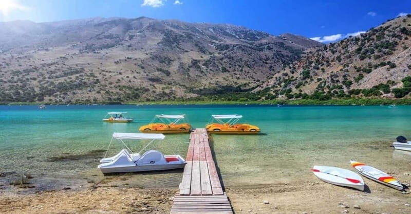 From Rethymno: Souda Bay Boat Tour with Lake Kournas Stop - Key Points
