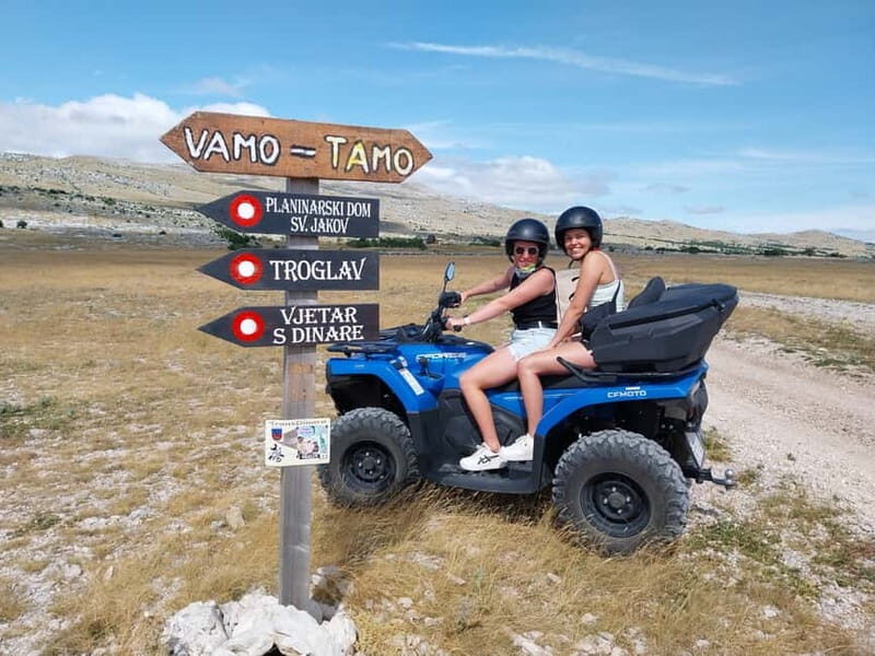 From Split: Dinara Nature Park Quad Adventure with Swimming - Food, Photos, and Extras