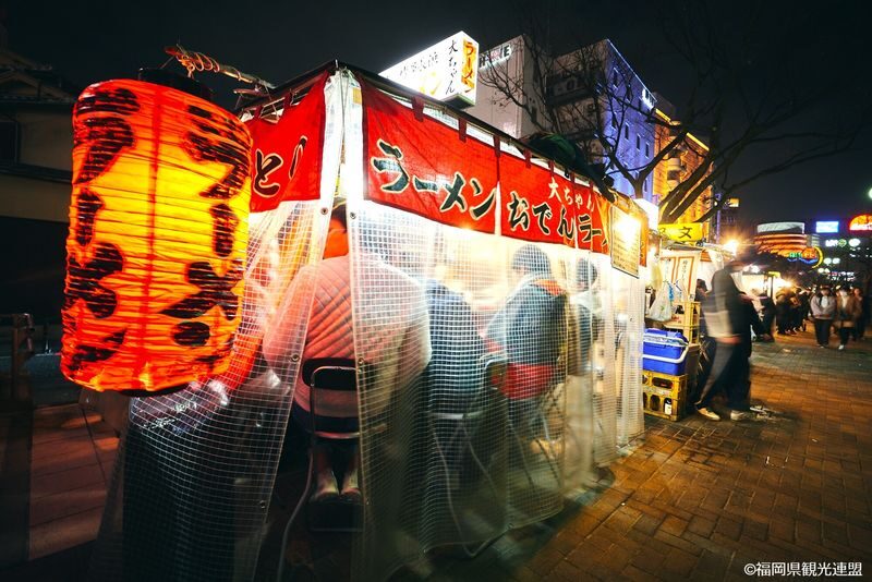 Fukuoka Nakagawa River Night Cruise & Street Food Tour - At a glance: tower, stall dinner, and river