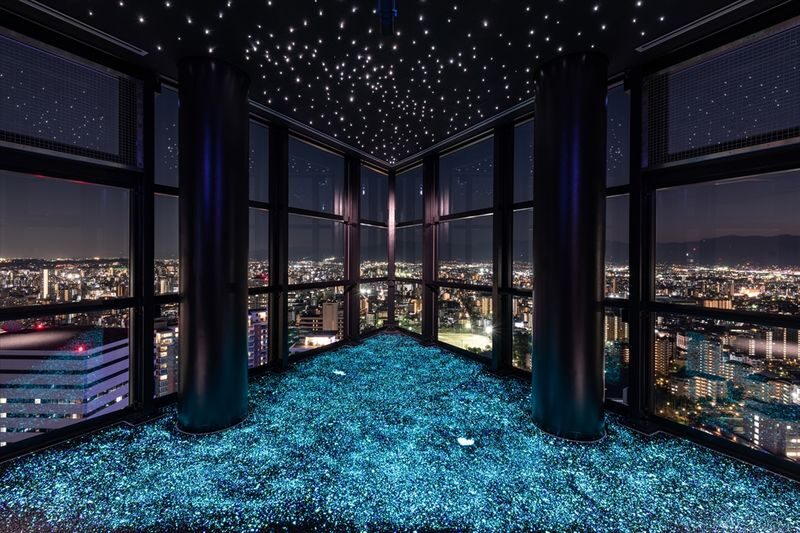 Fukuoka Tower Admission Ticket - The elevator, deck, and little extras
