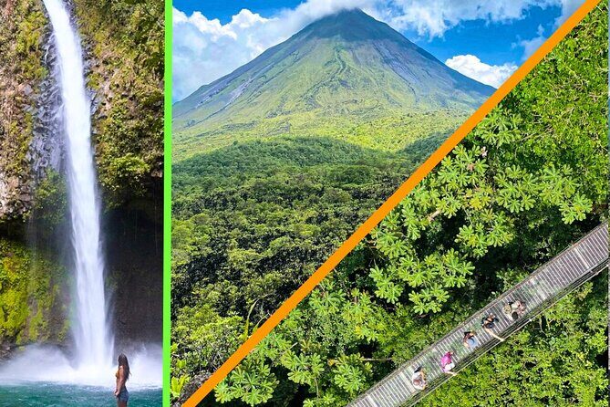 Full Combo! Hanging Bridges, Arenal Volcano, La Fortuna Waterfall - Key Points
