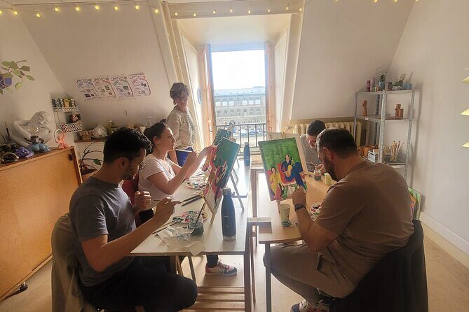 Fun Painting Class in a Professional Art Studio with a View - An In-Depth Look at Your Artistic Parisian Morning or Afternoon