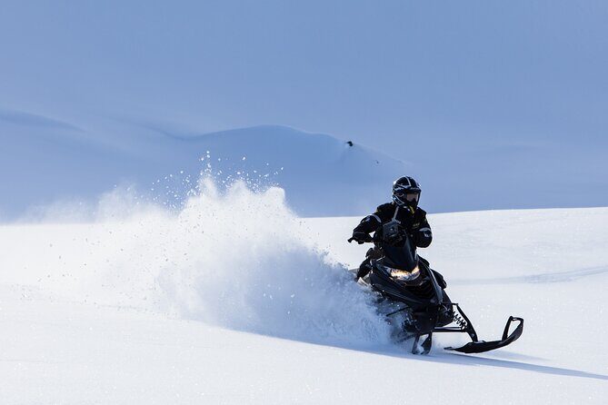 Glacier Rush  Fast pace snowmobile - SnoMo Glacier - Glacier Rush: A High-Speed Snowmobile Adventure in South Iceland