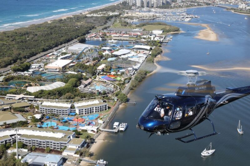 Gold Coast: Sea World and Broadwater Scenic Helicopter Tour - Key Points