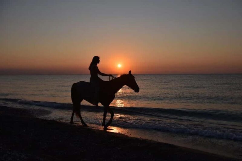 Golden Beach Sunrise: Horse Riding - A Gentle Dawn on the Aegean Coast