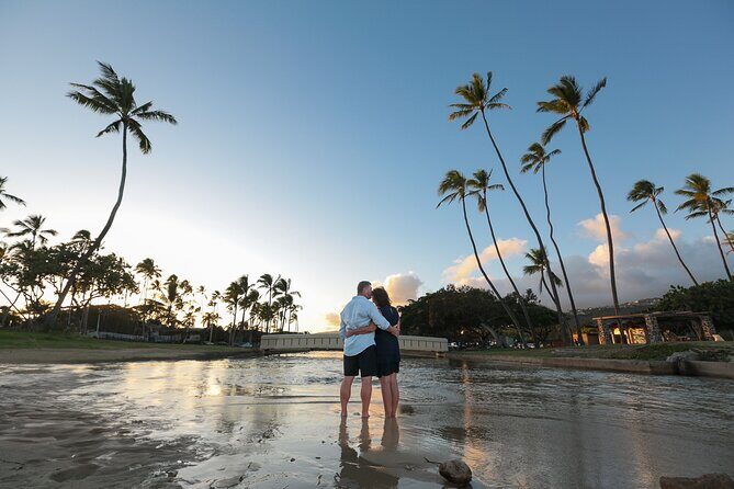 Golden Hour Wedding Honolulu Officiant, Lei for 2 and Pro Photos - The Experience in Detail