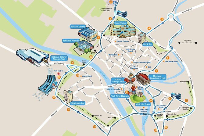 Golden Tours York Hop-on Hop-off Open Top Bus Tour with Audio Guide - Key Points