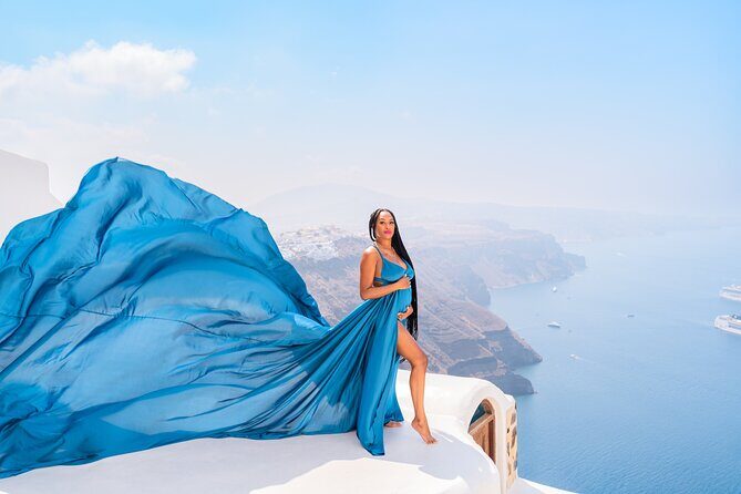 GROUP FLYING DRESS PHOTOSHOOT in Santorini - A Deep Dive into the Santorini Flying Dress Photoshoot