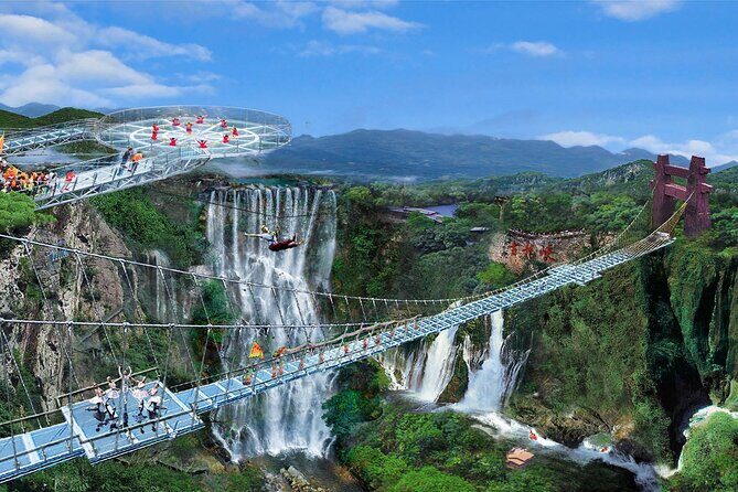 Gulong Gorge Skywalk Glass Bridge and Waterfall View Tour - Key Points