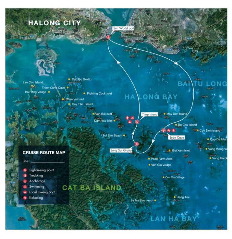 Ha Long & Bai Tu Long bay cruise wt Kayakking & buffet lunch - Key Points