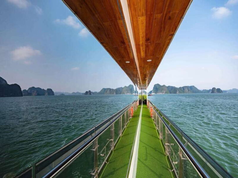 Ha Long Bay Luxury Full Day Cruise| Buffet & All Included - Relaxing and Taking in the Views