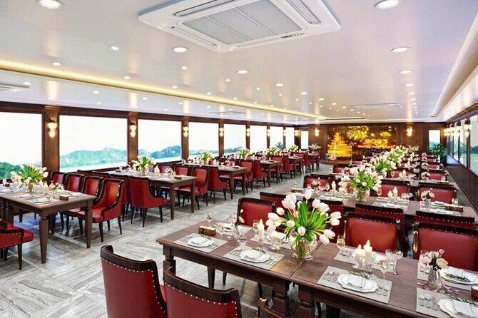 Halong Bay Day Tour By Diamond 5-Star Cruise, Buffet, Caves, Pool - FAQs