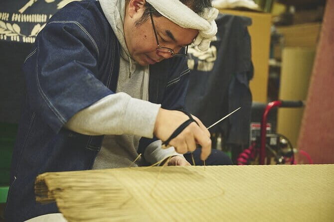 Handmade wreath experience using tatami mat edges in Tokyo - Why This Tour Stands Out