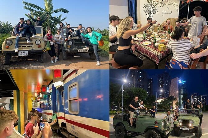 Hanoi Jeep Night Street Foodie Tour, Train Street and Egg Coffee - Key Points