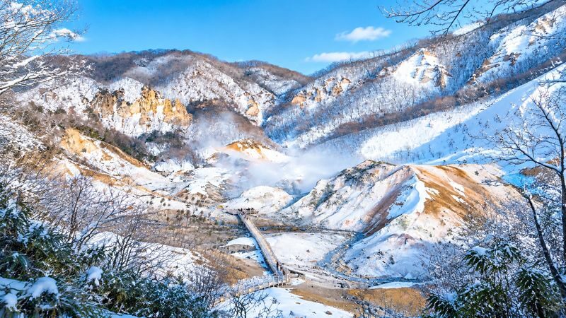 Hokkaido Noboribetsu Day Tour | Lake Toya (Optional Snowmobile in Winter) & Lake Hill Farm & Showa Shinzan & Jigokudani (Hell Valley) & Fukiidashi Park (Matsusui Park) | Multiple Itineraries Available - From Sapporo, set expectations for a long day