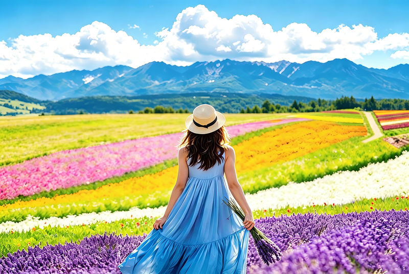 Hokkaido One-Day Tour | Shikisai no Oka & Farm Tomita & Asahiyama Zoo & Ningle Terrace | Depart from Sapporo - Leaving Sapporo for Biei’s open country