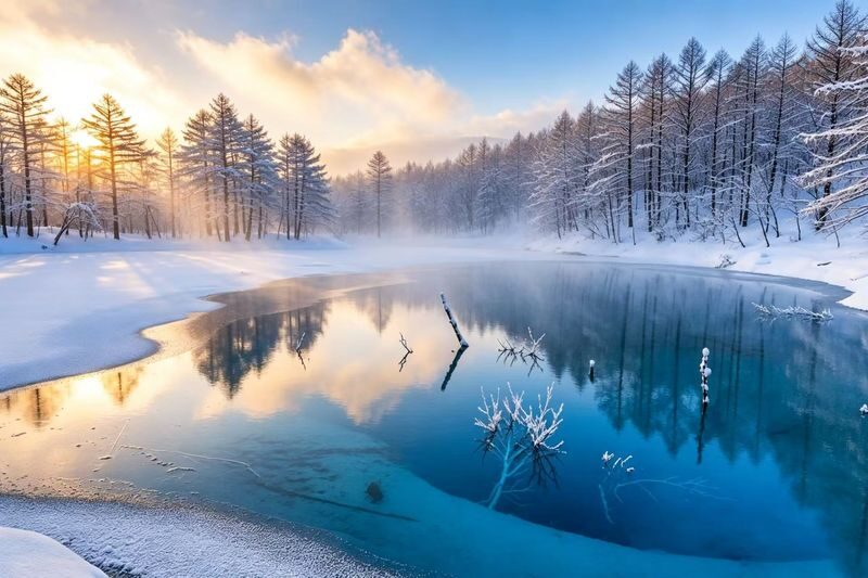 Hokkaido Popular Influencer Check-in Route | Asahiyama Zoo & Influencer Tree & Shirogane Blue Pond & Shirahige Waterfall & Elf Terrace One-Day Tour - Biei’s Ken & Mary Tree: a photo stop from the bus