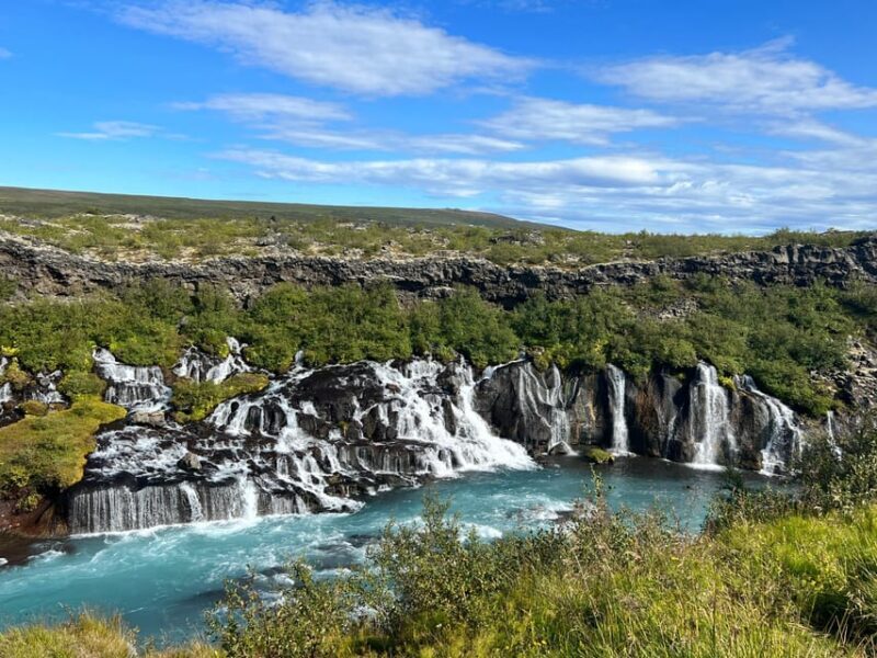 Hraunfossar, Barnafoss+Hvamsvik hot spring Private tour - A Deep Dive into the Experience