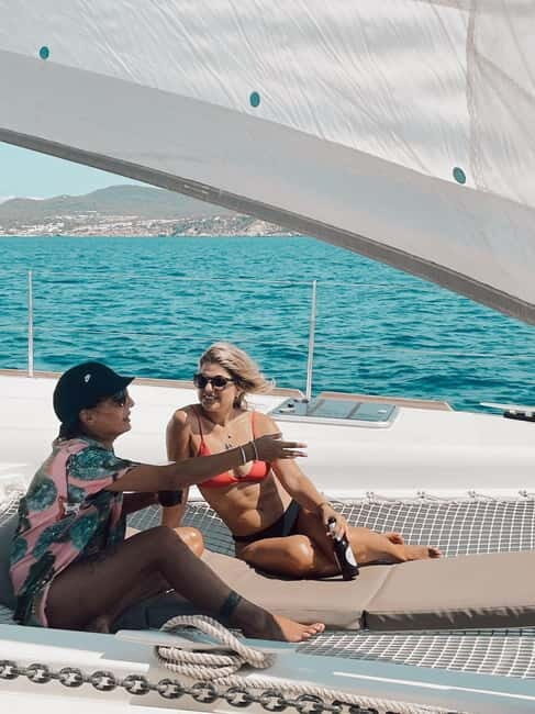 IBIZA: CATAMARAN CUEVAS CALA BASSA AND PLAYA CALA CONTE SUP PADDLE&SNORKEL - Experience the Beauty of Ibiza by Catamaran: Cala Bassa, Cala Conte, and Hidden Caves
