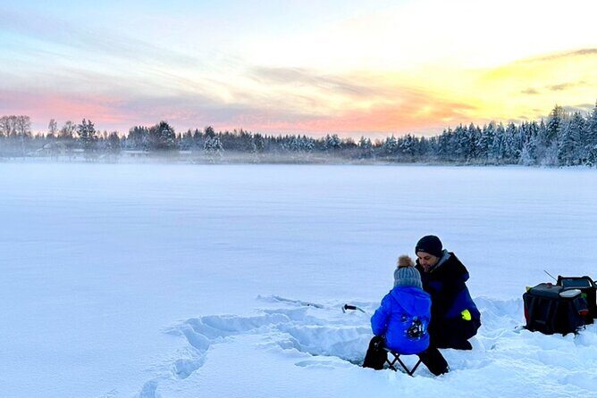 Ice Fishing with Snowmobiles - Rovaniemi’s Winter Wonderland: Ice Fishing with Snowmobiles