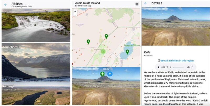 Iceland: Audioguide, Interactive map 200 spots ++ - Key Points
