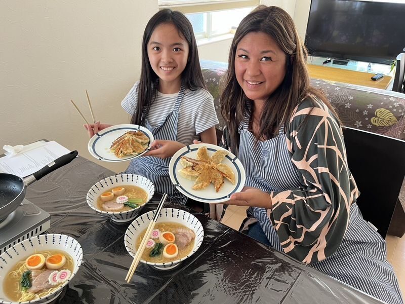 Ikebukuro Cooking: Gyoza and Ramen - Matcha and Sweets Make a Gentle Finish