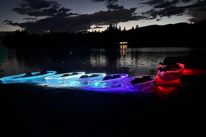 Illuminated Glass Kayak Sunset Tour//Whitefish, MT - Discover the Whitefish Sunset Illuminated Glass Kayak Tour