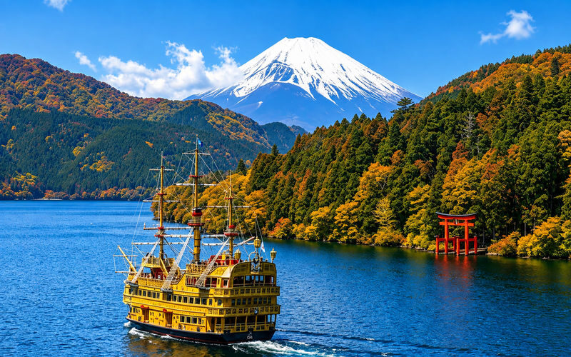 (Includes Owakudani Ropeway Ticket) Mount Fuji & Hakone Panoramic Photo Spot Day Tour: Owakudani, Lake Ashi Pirate Ship, Lake Yamanaka, Oshino Hakkai (Departing from Tokyo) - Lake Ashi by pirate ship, if you choose to pay