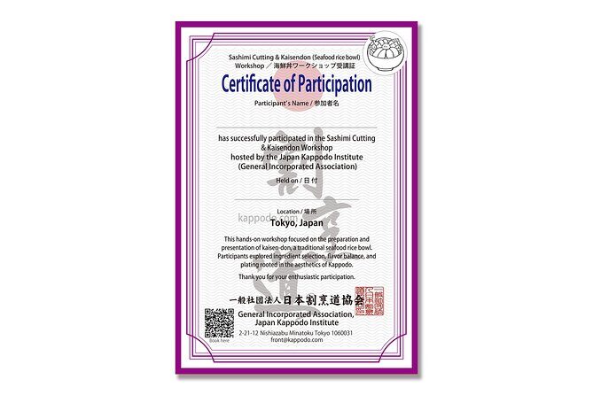 Kaisendon and Sashimi Cutting Workshop - The Sum Up