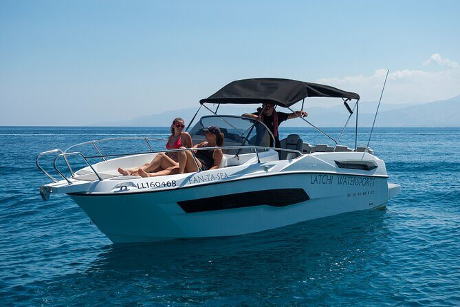 Karnic SL702-Self Drive boat with WC,Cabin, BT music and shower - Discover the Freedom of a Self-Drive Speedboat Tour in Paphos, Cyprus