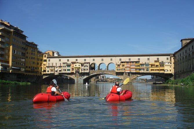 Kayak on the Arno river in Florence under the arches of the Old Bridge - Exploring Florence from the Water: A Detailed Look