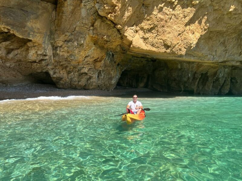 kayak route in granadella javea cave llop marí,cala en caló - Experience Summary