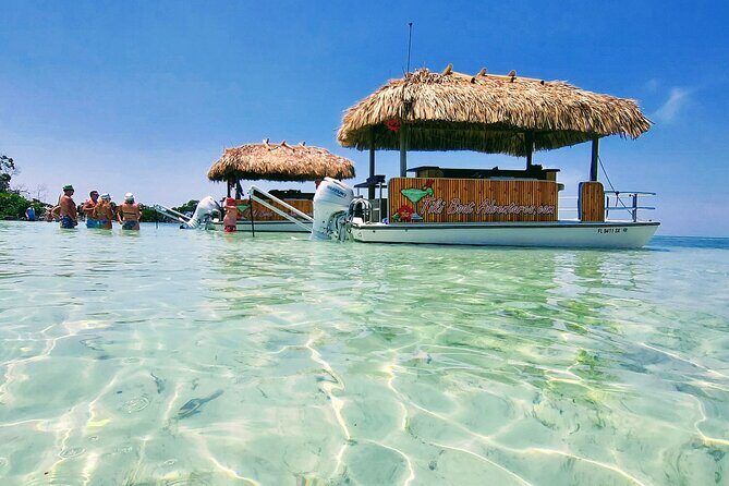 Key West Tiki Bar Boat Cruise to Popular Sand Bar - An Authentic Key West Tiki Bar Boat Cruise to a Sandbar