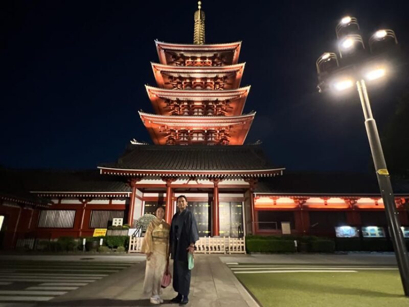 Kimono and Japanese food at Asakusa Night - Key Points