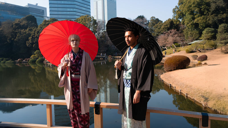 Kimono Rental inside Shinjuku Gyoen National Garden: KOUICHI STORE - Who will enjoy this experience most?