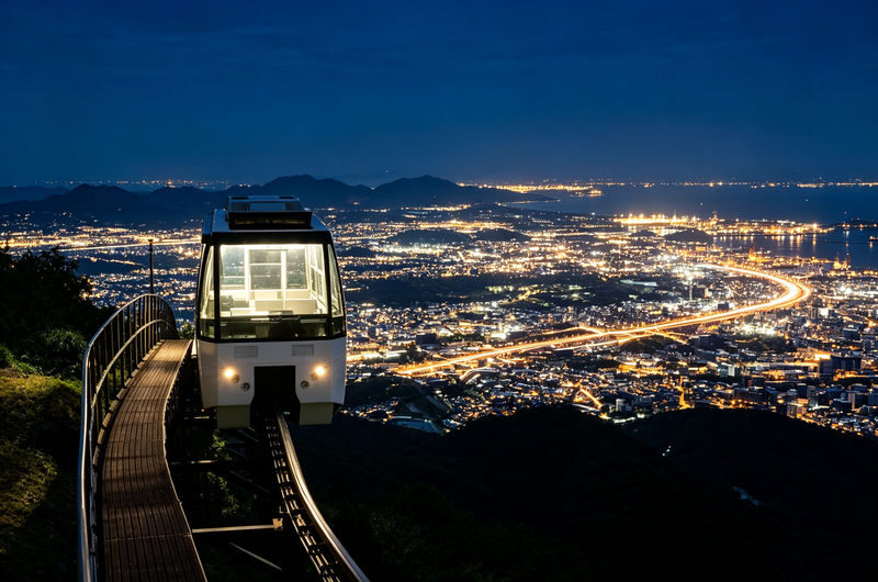 Kitakyushu Sarakurayama Night View & Motonosumi Shrine Day Tour (Departing from Fukuoka) - Taking the cable car up Mount Sarakura