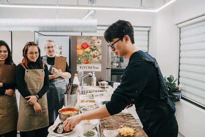 Korea Cooking Class with 3 stars Michelin Chef & Content creators - Key Points