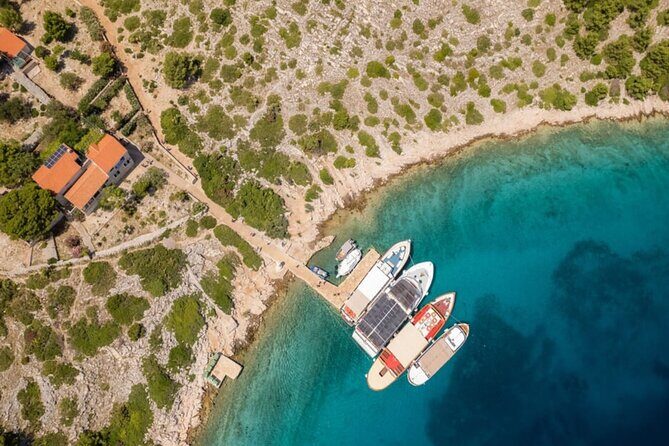 Kornati National Park Telascica and Beach Lojena Tour by Boat - First Stop: Lojena Beach on Levrnaka Island
