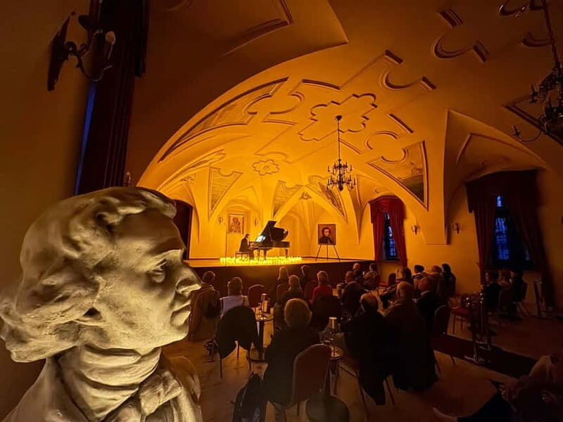 Krakow: Piano Trio Chopin & Friends Concert VIP with Wine - Key Points