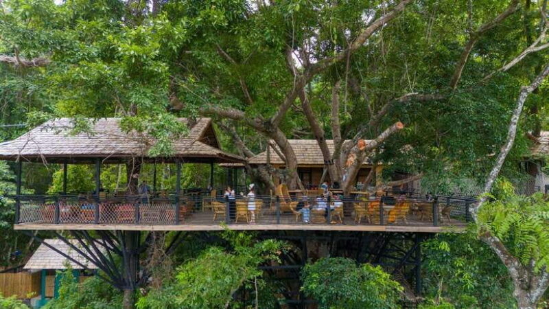 Kuang Si Waterfall, Tree Top Cafe, Ziplining - Key Points