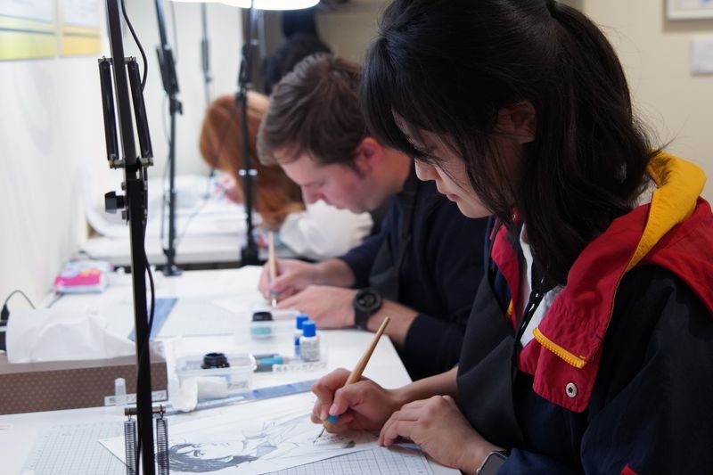 Kumamoto: Manga inking experience where you can take home a framed artwork - A time-lapse of your inking session