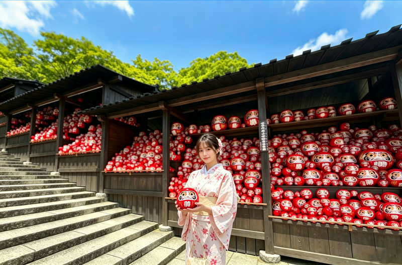 Kyoto Arashiyama & Katsuoji Temple Internet-Famous Scenic Spots Check-in: Arashiyama Scenic Railway & Fushimi Inari-taisha Shrine Senbon Torii & Internet-Famous Katsuoji Temple Daruma Doll One-Day Tour | Depart from Osaka or Kyoto - Three Kyoto-area sights in one long day