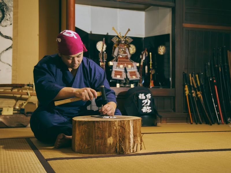 Kyoto: Authentic Knife-Making Experience at a Blacksmith Shop - Grinding gives the blade its shape